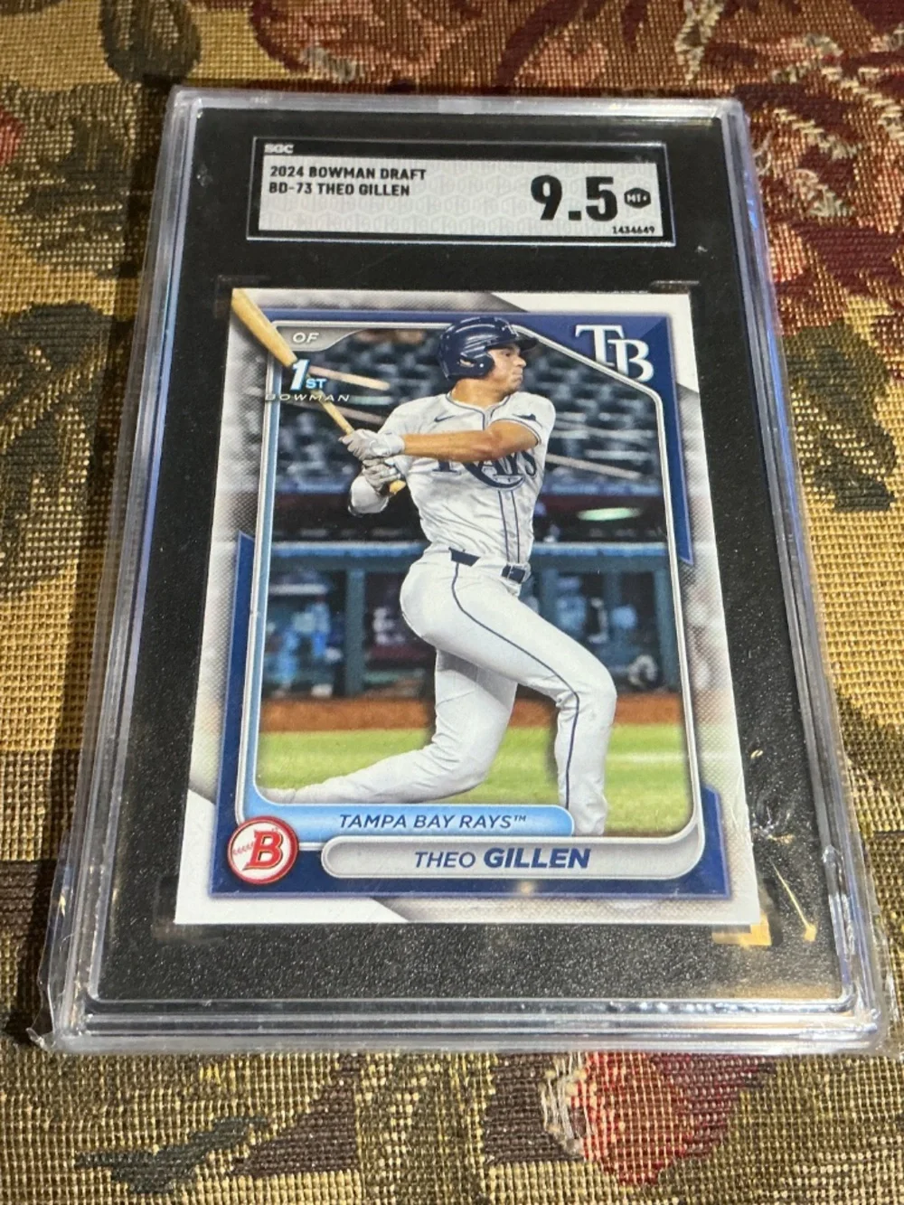2024 Bowman Draft BD-73 Theo Gillen 1st Bowman Rookie card graded SGC 9.5